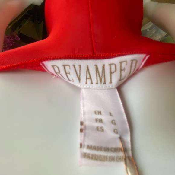 NEW- REVAMPED Red Cross Front Mixed Lace Body / Size Large - Picture 9 of 9